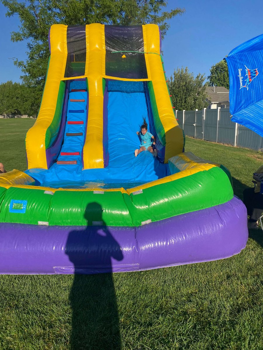 Water slide at the BBQ