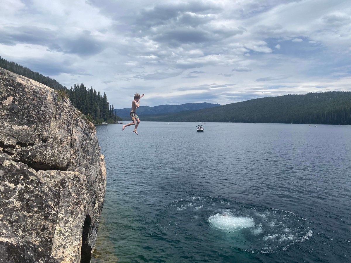 Jump Rock at Redfish Lake